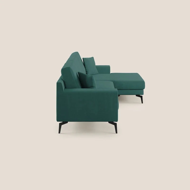 Prestige canapé d'angle moderne réversible en microfibre détachable T11
