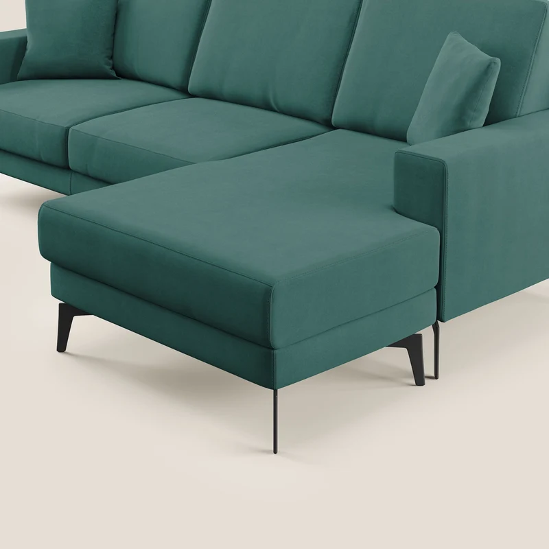 Prestige canapé d'angle moderne réversible en microfibre détachable T11