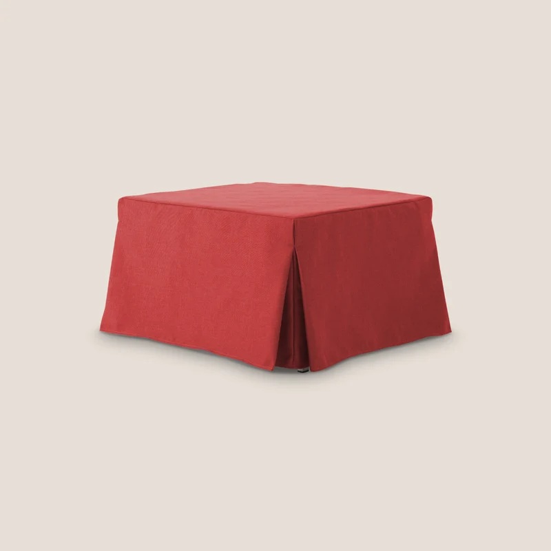 Tip-Top Pouf LIT en tissu imperméable T13 rouge