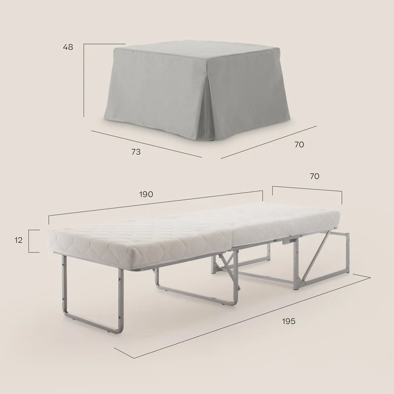 Tip-Top Pouf LIT en tissu imperméable T13 rouge