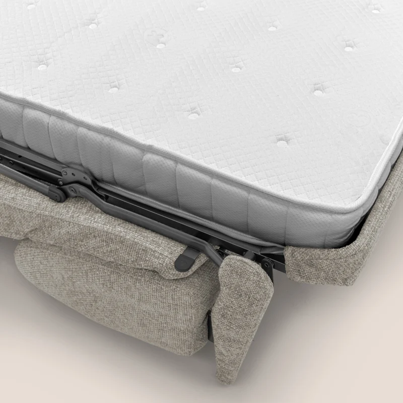 Happy Canapé convertible avec matelas H18 cm en tissu imperméable T10 Taupe tortora