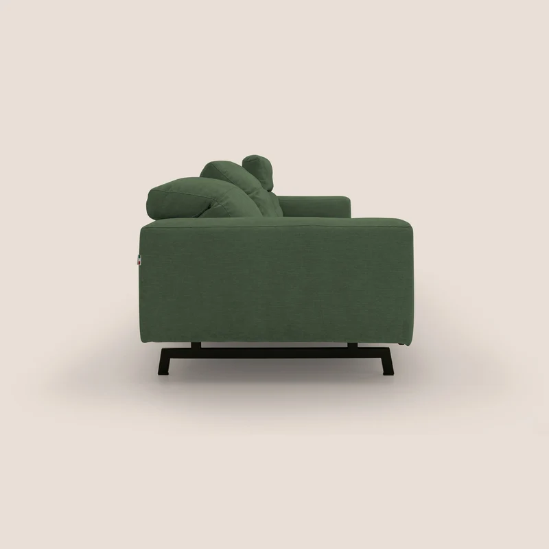 Sakura canapé modulaire 3 places en tissu flammé doux et imperméable T14 vert