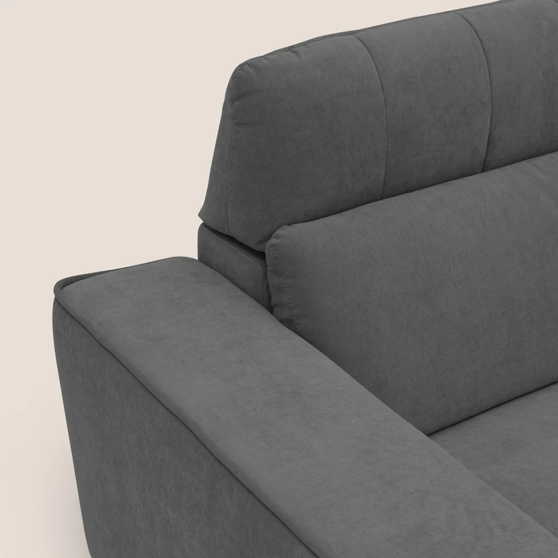Clark Canapé modulable avec option relax électrique en tissu imperméable et détachable T17 anthracite
