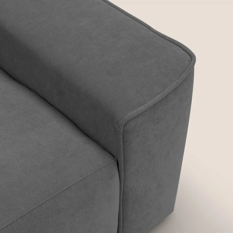 Clark Canapé modulable avec option relax électrique en tissu imperméable et détachable T17 anthracite