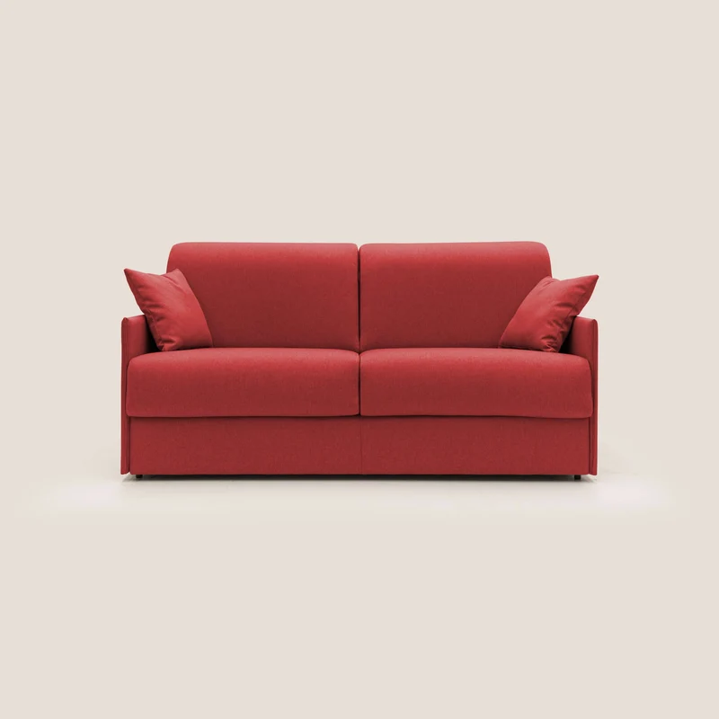 Evans Canapé convertible en tissu imperméable T13 rouge