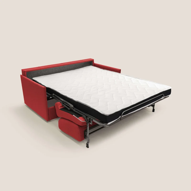Evans Canapé convertible en tissu imperméable T13 rouge