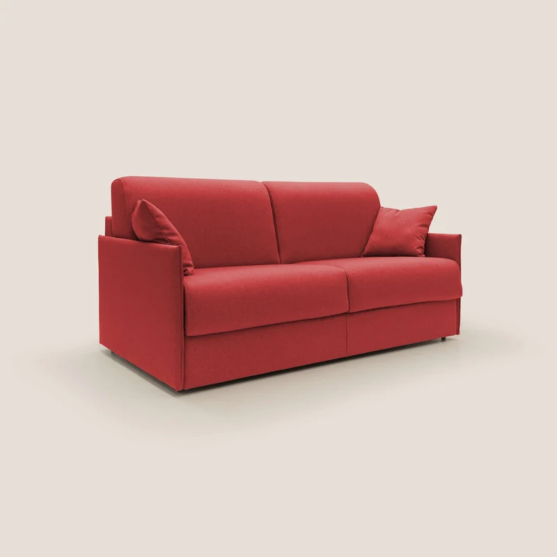 Evans Canapé convertible en tissu imperméable T13 rouge