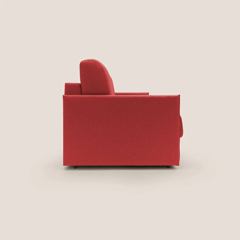 Evans Canapé convertible en tissu imperméable T13 rouge
