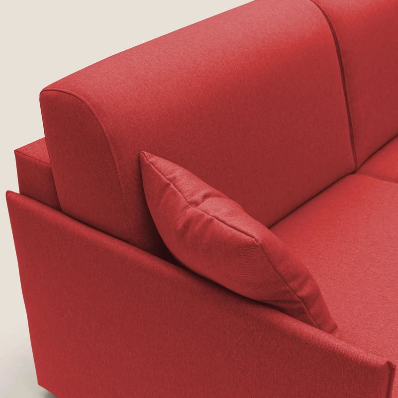 Evans Canapé convertible en tissu imperméable T13 rouge