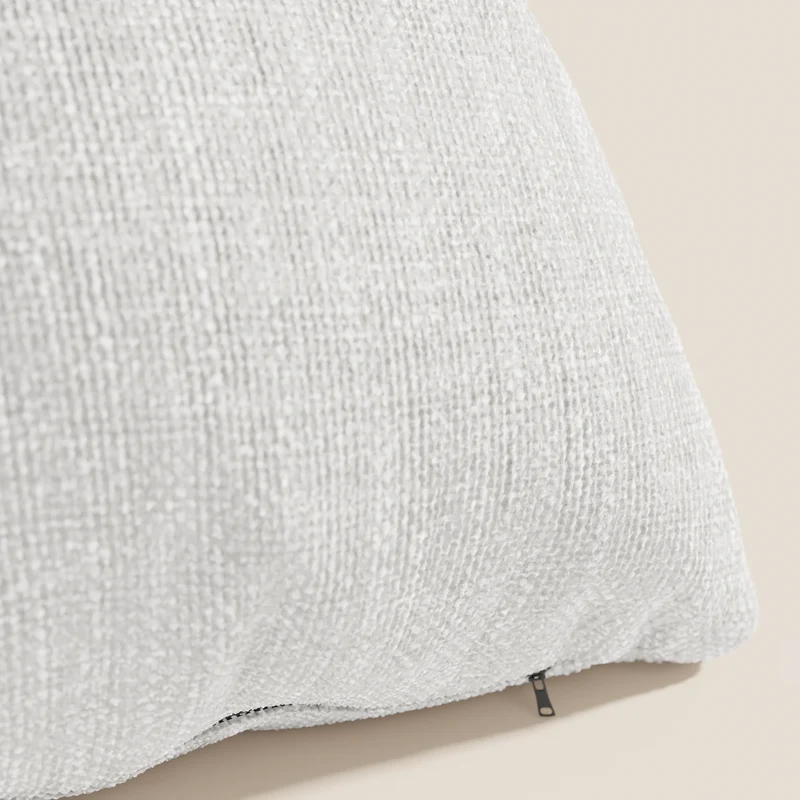 Coussin Lyon disponible en plusieurs couleurs, fabriqué en tissu tressé imperméable doux T06 gris clair