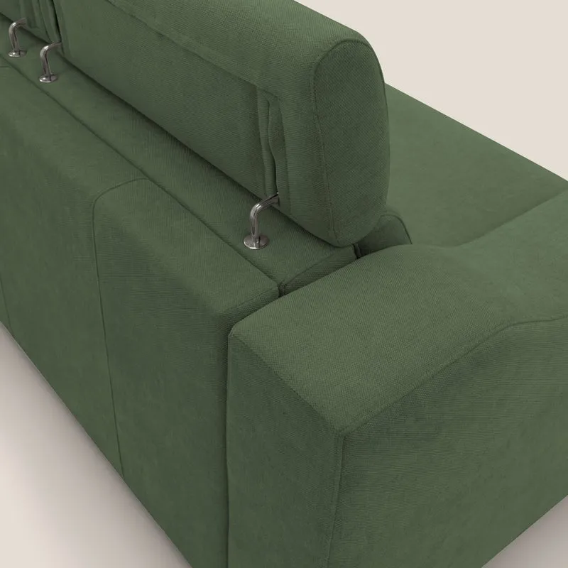 Bomber Canapé convertible matrimonial avec têtières en tissu imperméable T14 vert