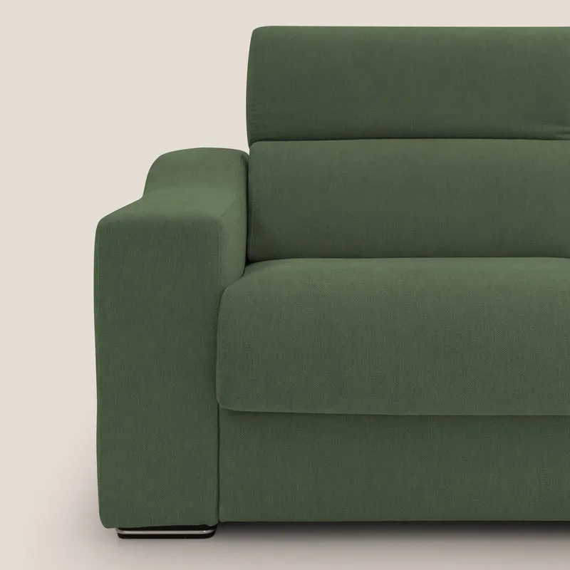 Bomber Canapé convertible matrimonial avec têtières en tissu imperméable T14 vert