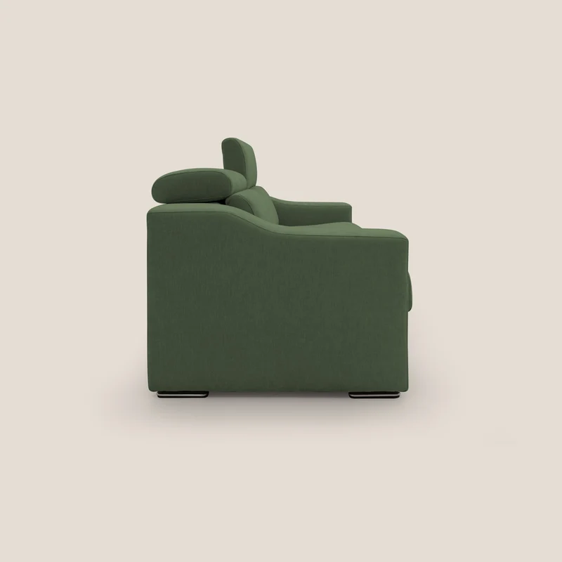 Bomber Canapé convertible matrimonial avec têtières en tissu imperméable T14 vert