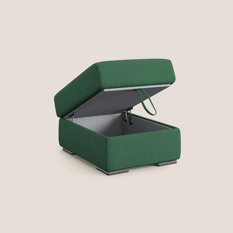 Sun pouf coffre en tissu imperméable T02 vert