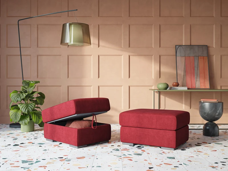 Sun pouf coffre en tissu imperméable T02 vert
