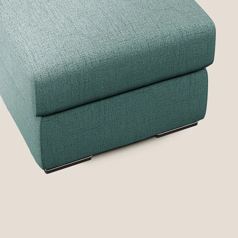 Sun pouf coffre en tissu imperméable flammé T03 vert d'eau