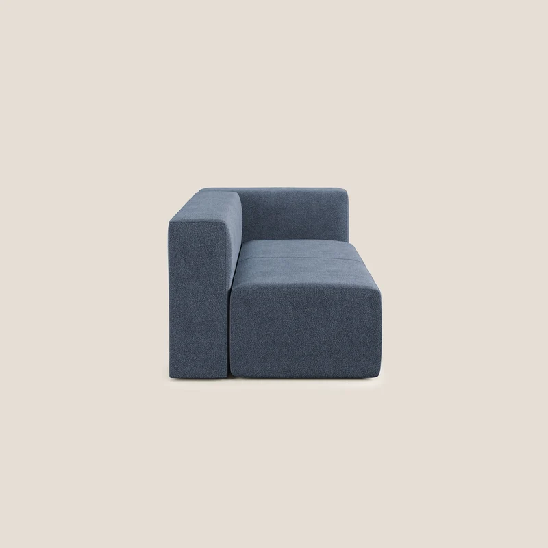 Nettuno module d'angle/latéral maxi en bouclette douce T07 bleu