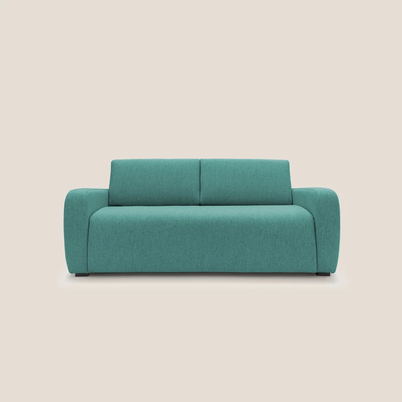 Duna Canapé-lit double avec matelas 20 cm en tissu imperméable T03 vert d’eau