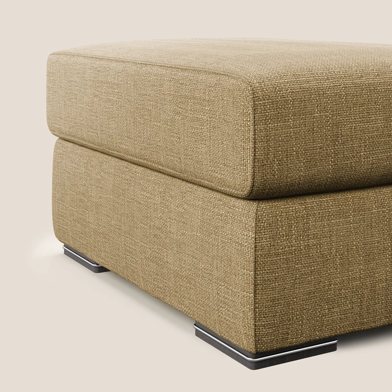 Sun pouf coffre en tissu imperméable doux entrelacé T06 jaune