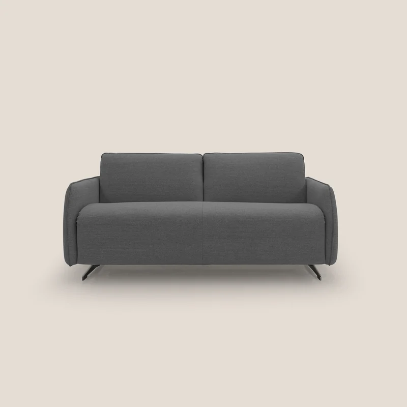 Texas Canapé convertible matrimonial moderne en tissu imperméable T19 anthracite