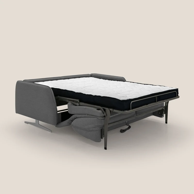 Texas Canapé convertible matrimonial moderne en tissu imperméable T19 anthracite