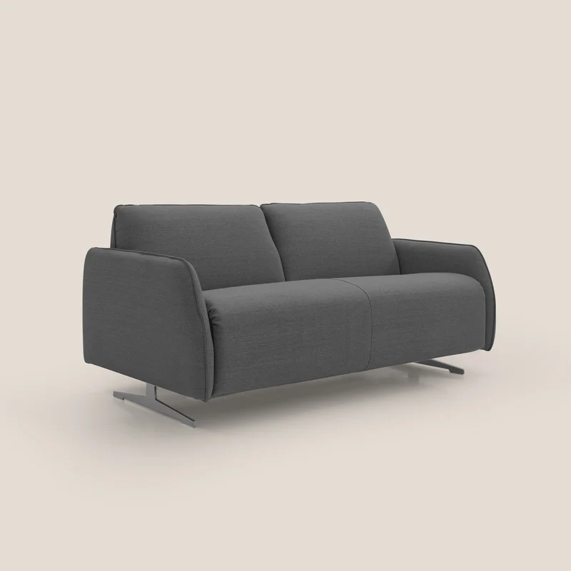 Texas Canapé convertible matrimonial moderne en tissu imperméable T19 anthracite