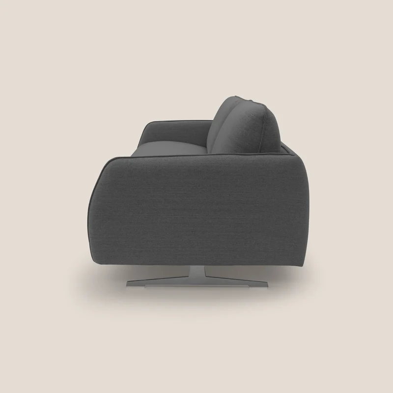 Texas Canapé convertible matrimonial moderne en tissu imperméable T19 anthracite