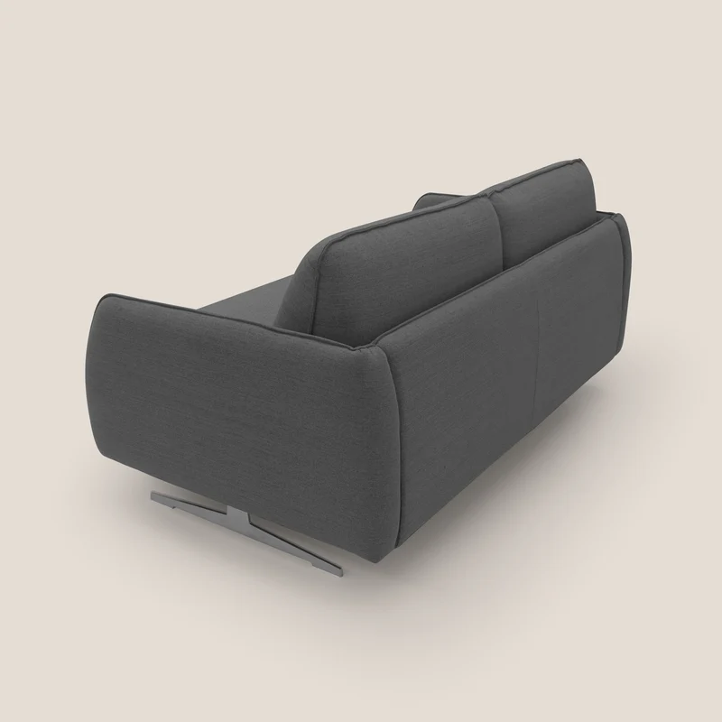 Texas Canapé convertible matrimonial moderne en tissu imperméable T19 anthracite