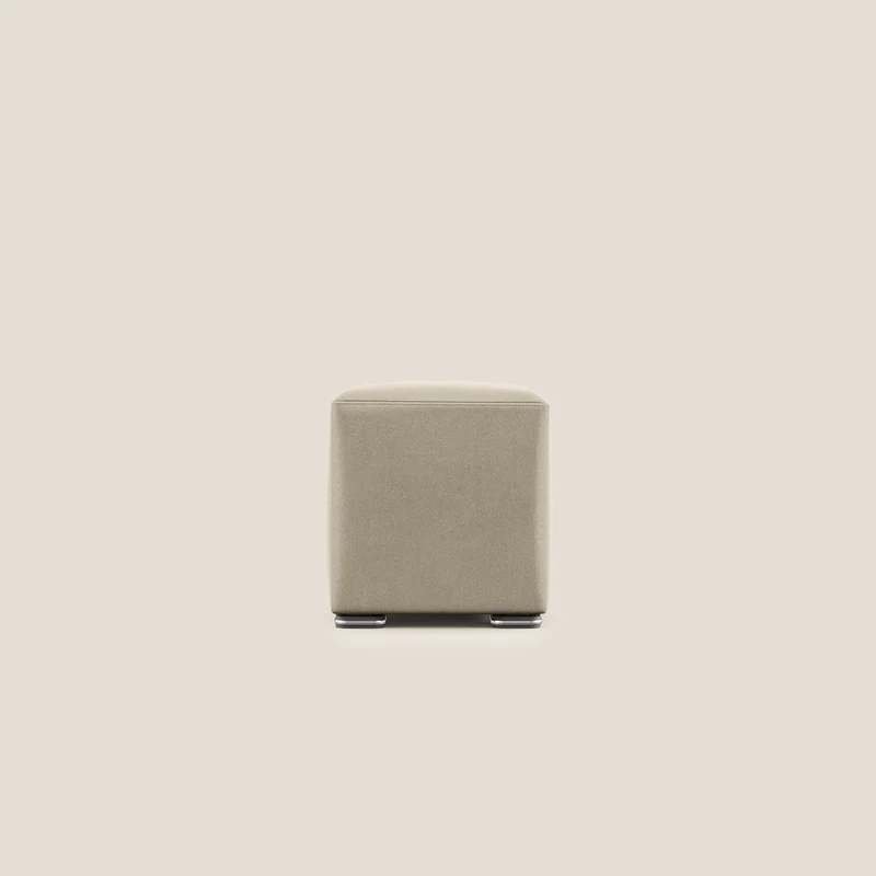 Cube pouf en microfibre détachable T11 Taupe