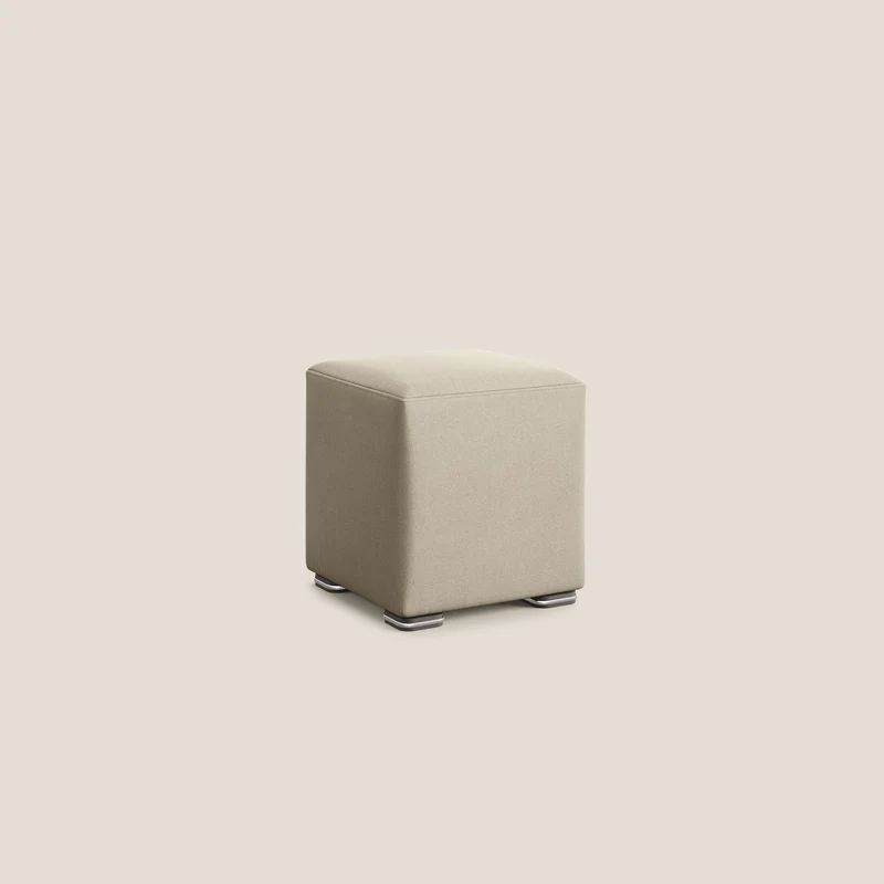 Cube pouf en microfibre détachable T11 Taupe