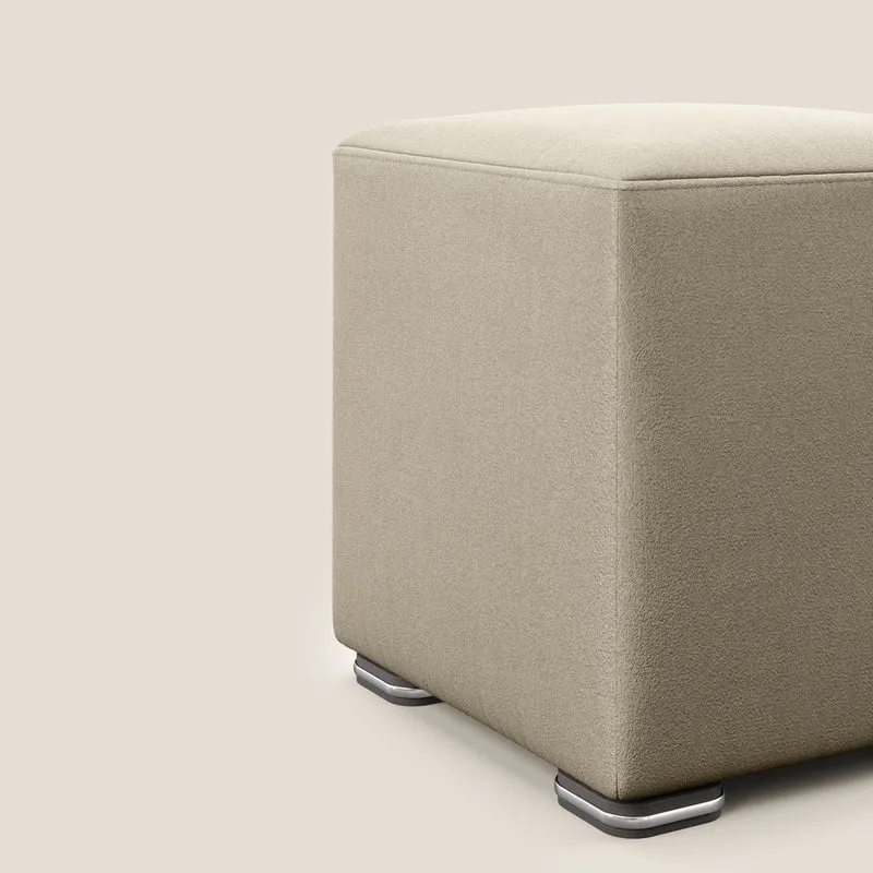 Cube pouf en microfibre détachable T11 Taupe