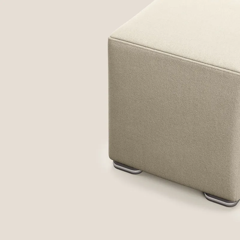 Cube pouf en microfibre détachable T11 Taupe