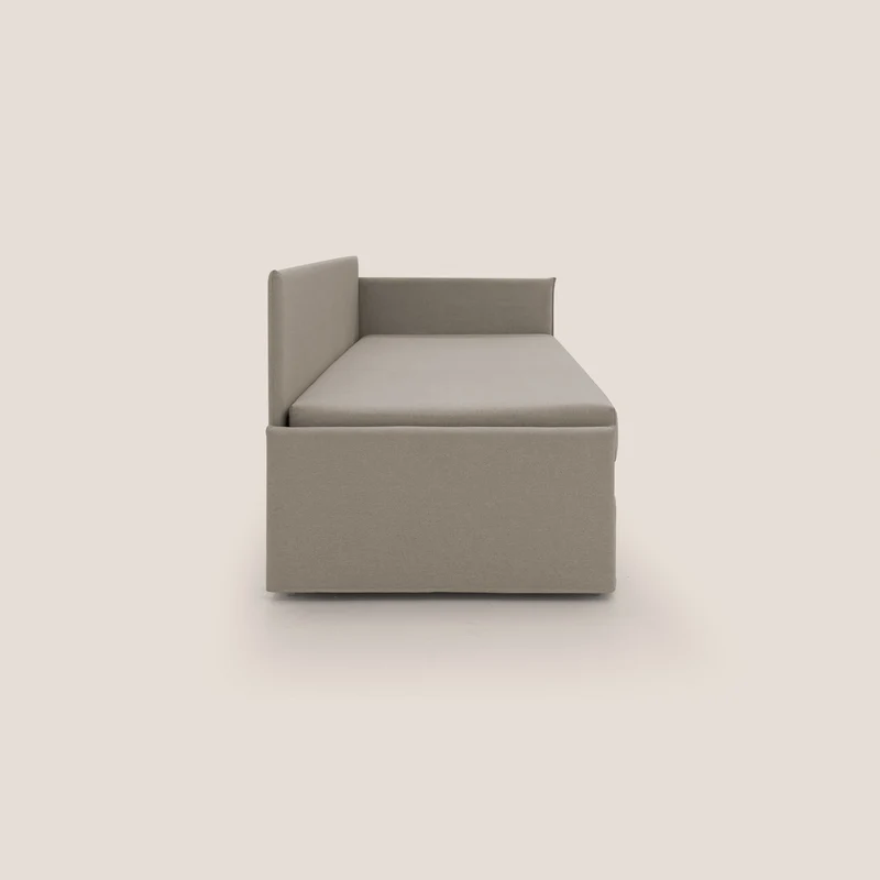 Durini Canapé duplex avec lits jumeaux et tissu effet coton imperméable T13 Taupe tortora