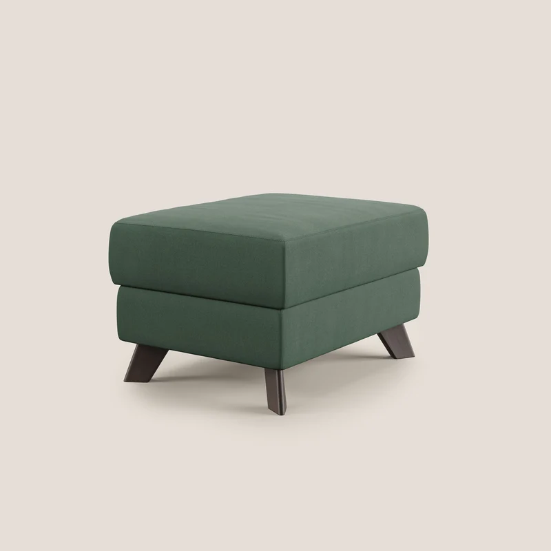 Moon Pouf coffre aux pieds hauts en microfibre imperméable T11 vert
