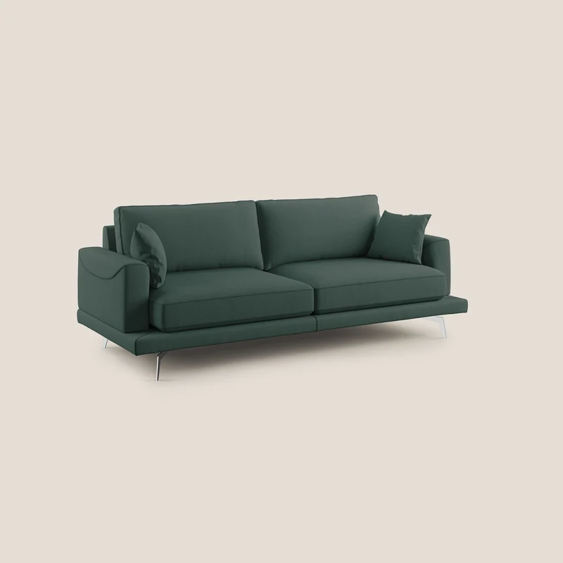 Dorian canapé moderne en tissu doux anti-tache T05 vert