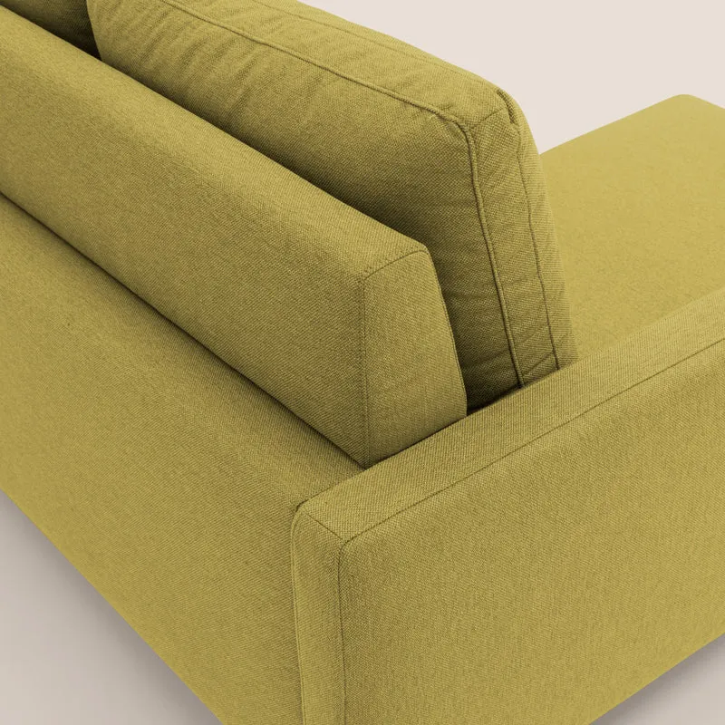 Klimt canapé avec assises coulissantes et dossier en duvet d'oie en tissu détachable T05 jaune