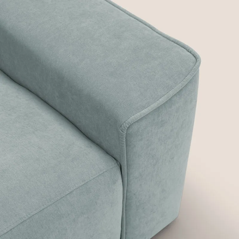 Clark Canapé modulable avec 3 assises et avec option relax électrique en tissu imperméable et détachable T17 vert d'eau
