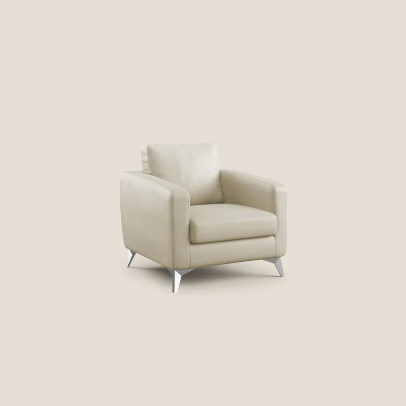 Orione fauteuil en simili cuir imperméable T04 crème