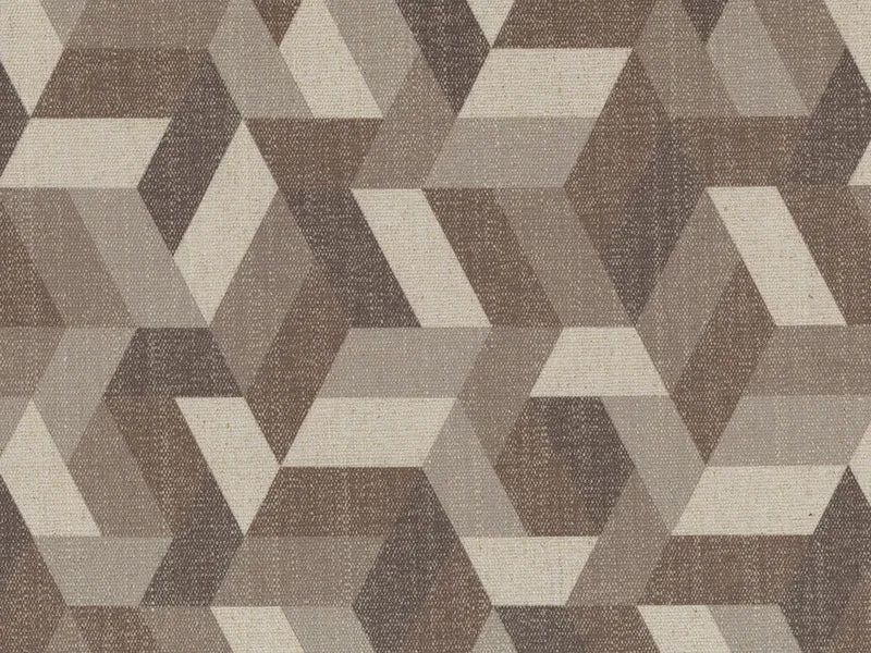 Unreal coussins à fantaisie géométriques en tissu hydrofuge marron