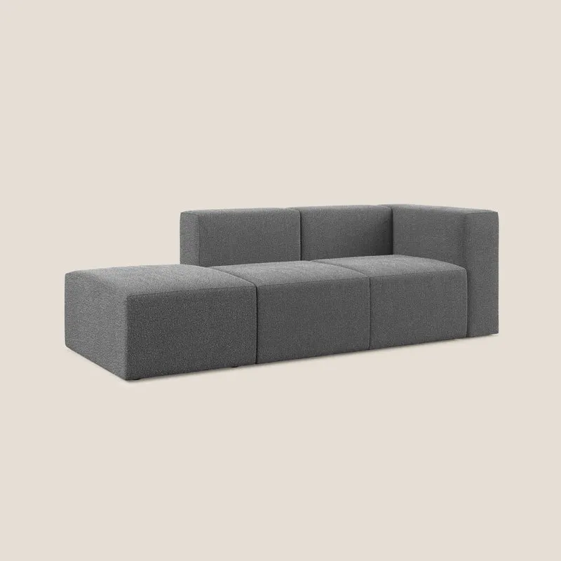 Nettuno canapé moderne modulable en bouclette douce T07 anthracite