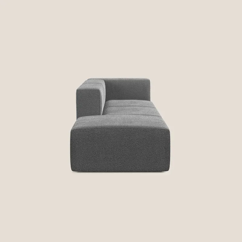 Nettuno canapé moderne modulable en bouclette douce T07 anthracite