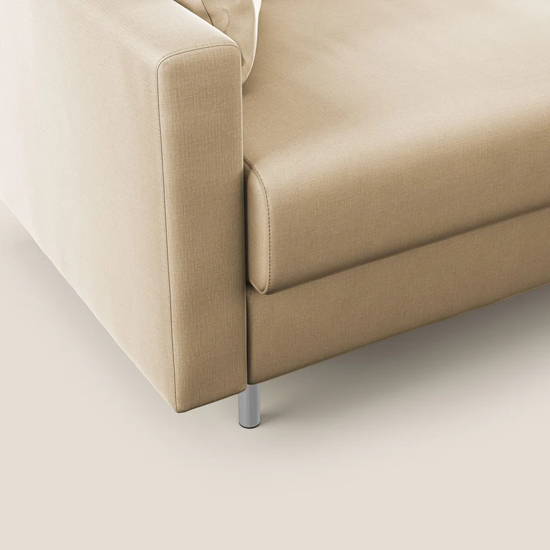 Andromeda canapé-lit d’angle en velours doux imperméable T01 beige