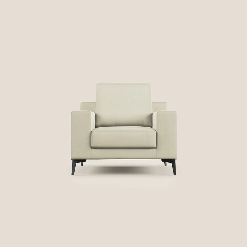Prestige fauteuil moderne en microfibre détachable T11 crème