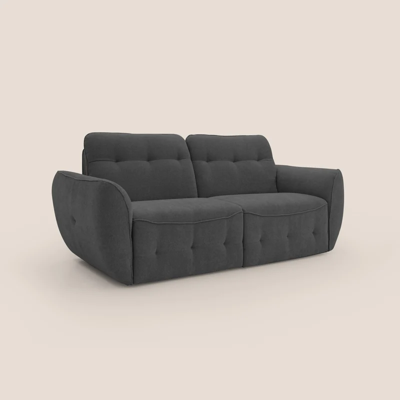 Cerbero canapé 2 ou 3 places en bouclette douce imperméable T07 anthracite