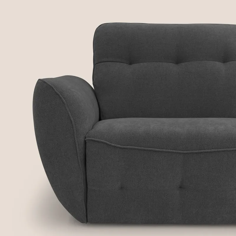 Cerbero canapé 2 ou 3 places en bouclette douce imperméable T07 anthracite