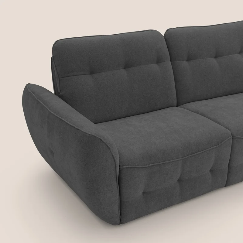 Cerbero canapé 2 ou 3 places en bouclette douce imperméable T07 anthracite