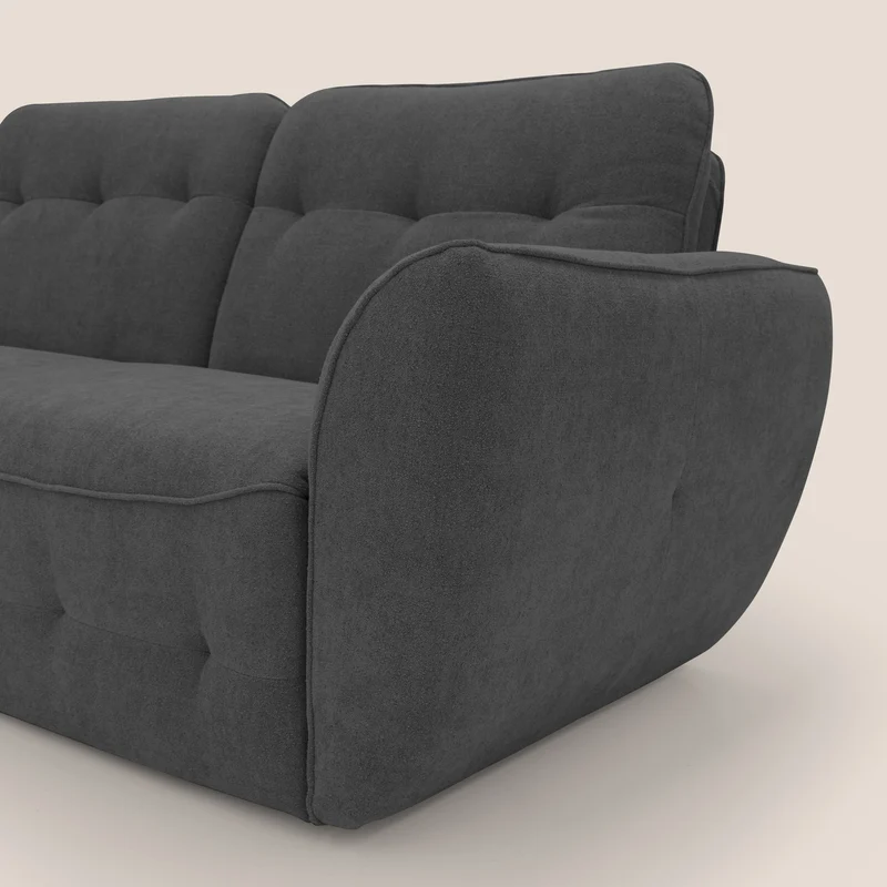 Cerbero canapé 2 ou 3 places en bouclette douce imperméable T07 anthracite
