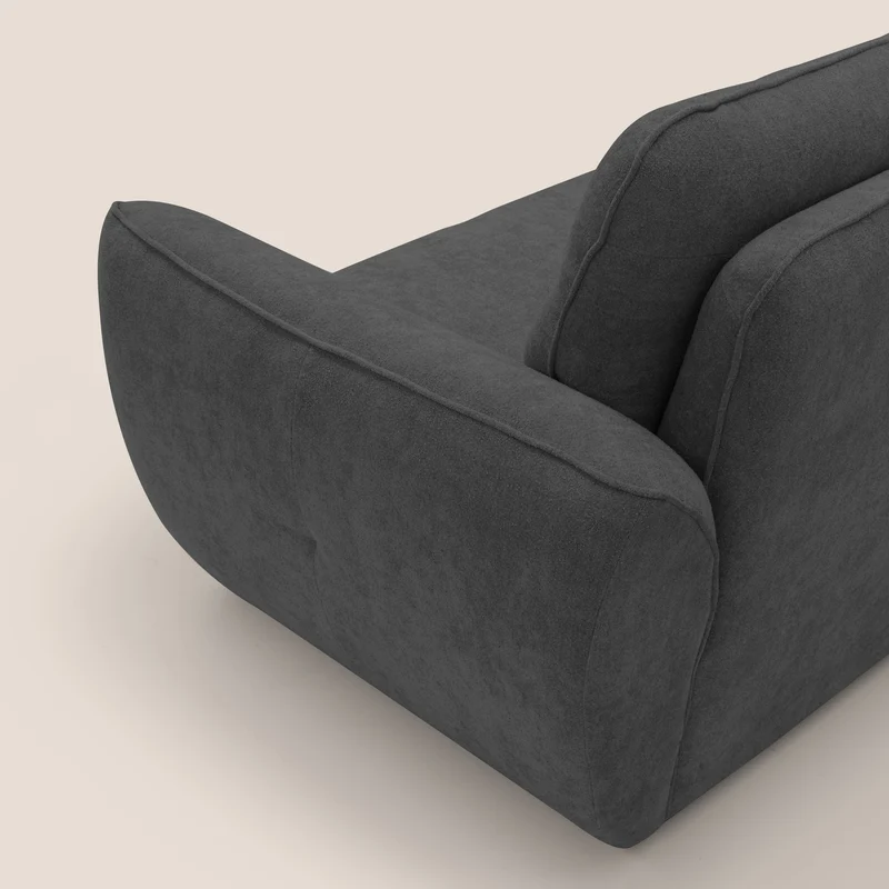 Cerbero canapé 2 ou 3 places en bouclette douce imperméable T07 anthracite