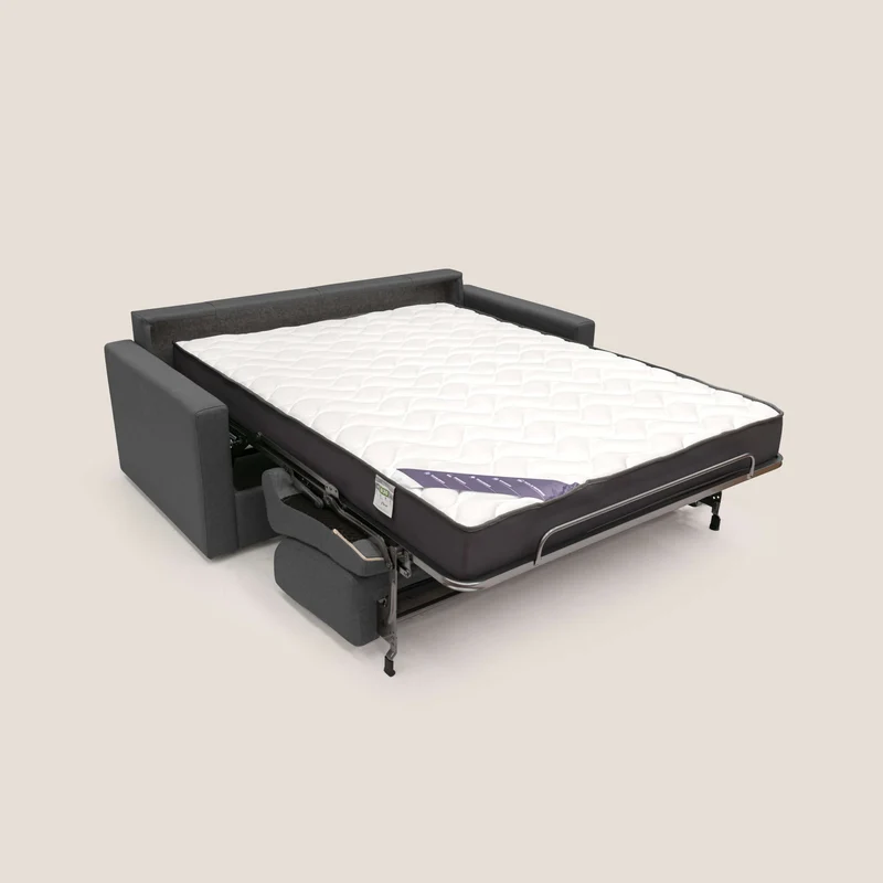 Chris Canapé convertible en tissu imperméable T13 anthracite