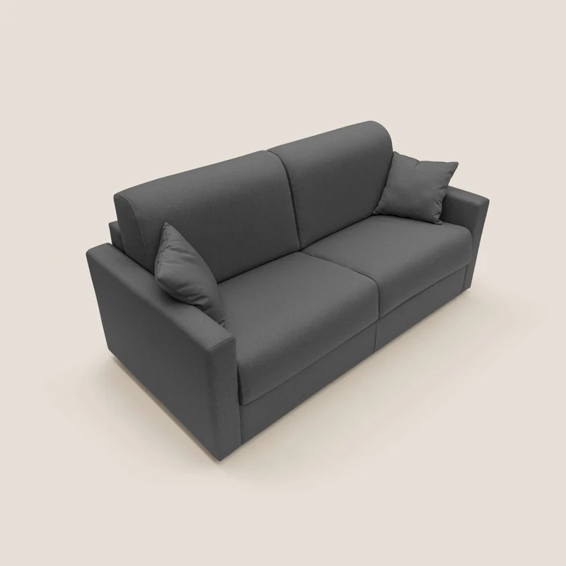 Chris Canapé convertible en tissu imperméable T13 anthracite